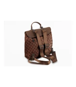 Bolso Mochila Solapa Plisado Trenza Christine