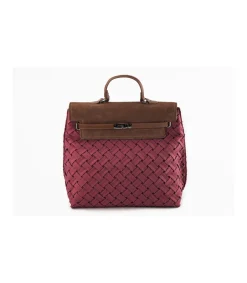 Bolso Mochila Solapa Plisado Trenza Christine