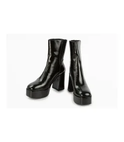 Botin Con Tacon Charol Mauve
