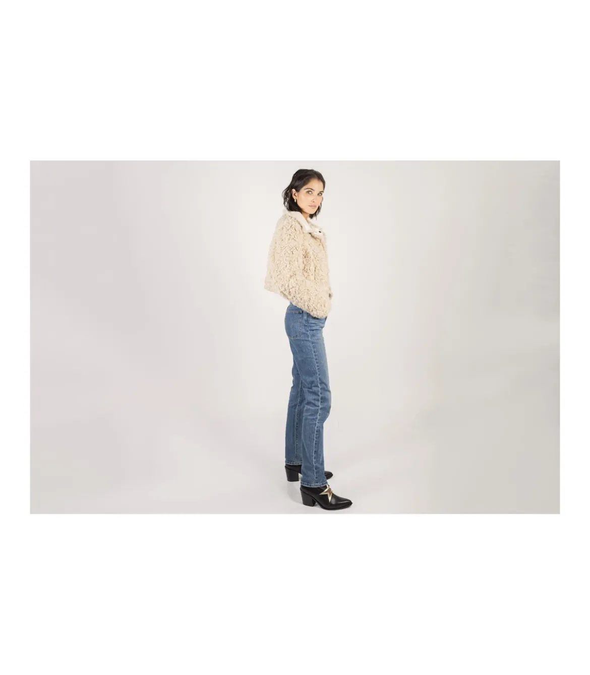 Chaqueta Corta Charol Reversible
