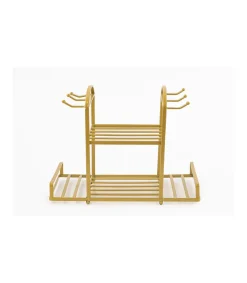 Expositor Cesta De 6 Vasos Y Platos 32.5x24.5x17cm Love&home