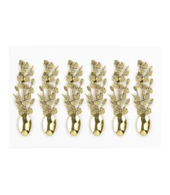 Juego 6 Cucharas Hojas Largo20cm Love&home