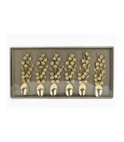 Juego 6 Cucharas Hojas Largo20cm Love&home