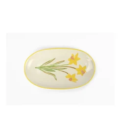 Plato Ovalado Desayuno Narcisos 22x13x2.5cm Love&home