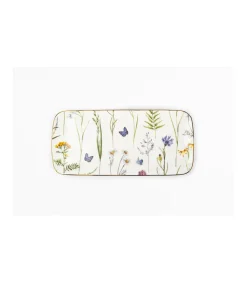 Plato Rectangular Filo Dorado 22cm Love&home