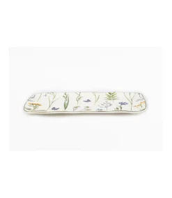 Plato Rectangular Filo Dorado 22cm Love&home