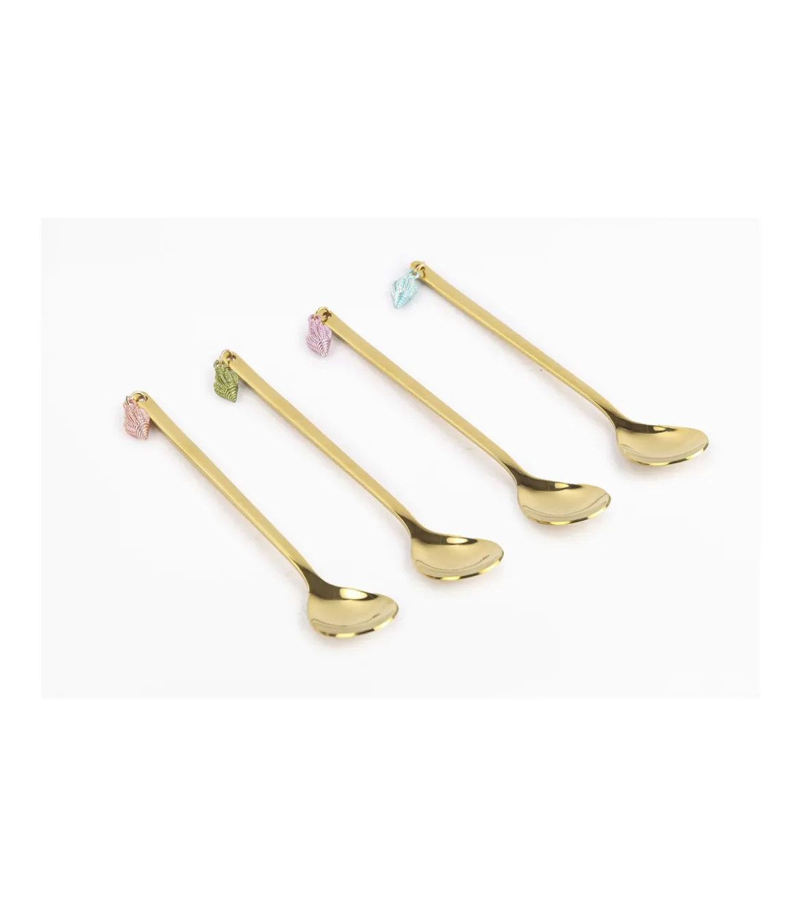 Set De 4 Cucharillas Conchas Love&home