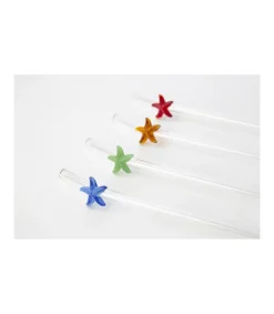 Set De 4 Pajitas Estrellas De Mar Con Cepillo Love&home