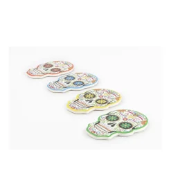Set De 4 Posavasos Calavera Love&home