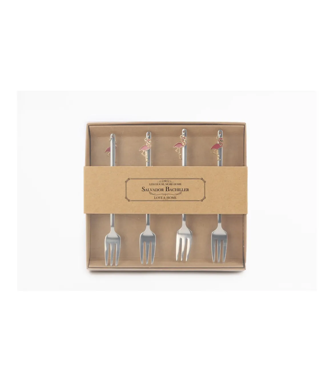 Set De 4 Tenedores Flamingos Love&home